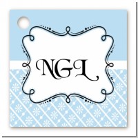 Modern Thatch Light Blue - Personalized Everyday Party Card Stock Favor Tags