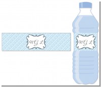 Modern Thatch Light Blue - Personalized Everyday Party Water Bottle Labels
