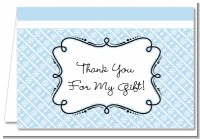 Modern Thatch Light Blue - Personalized Everyday Party Thank You Cards