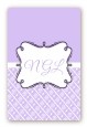 Modern Thatch Lilac - Personalized Everyday Party Large Rectangle Sticker/Labels thumbnail