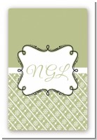 Modern Thatch Olive - Personalized Everyday Party Large Rectangle Sticker/Labels