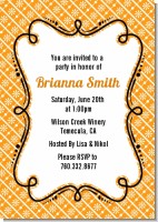 Modern Thatch Orange - Personalized Everyday Party Invitations