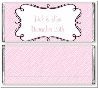 Modern Thatch Pink - Personalized Everyday Party Candy Bar Wrappers
