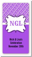 Modern Thatch Purple - Personalized Everyday Party Rectangle Sticker/Labels