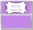 Modern Thatch Purple - Personalized Everyday Party Candy Bar Wrappers thumbnail