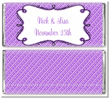 Modern Thatch Purple - Personalized Everyday Party Candy Bar Wrappers
