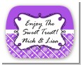 Modern Thatch Purple - Personalized Everyday Party Rounded Corner Stickers thumbnail