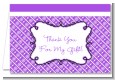 Modern Thatch Purple - Personalized Everyday Party Thank You Cards thumbnail