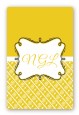 Modern Thatch Yellow - Personalized Everyday Party Large Rectangle Sticker/Labels thumbnail