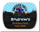 Monster Truck - Personalized Birthday Party Rounded Corner Stickers