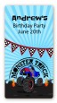 Monster Truck - Custom Rectangle Birthday Party Sticker/Labels thumbnail