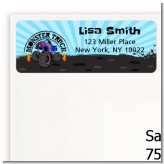 Monster Truck - Birthday Party Return Address Labels