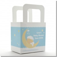 Over The Moon Boy - Personalized Baby Shower Favor Boxes