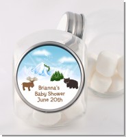 Moose and Bear - Personalized Baby Shower Candy Jar