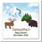 Moose and Bear - Personalized Baby Shower Card Stock Favor Tags