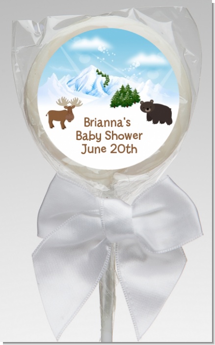 Moose and Bear - Personalized Baby Shower Lollipop Favors