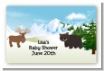 Moose and Bear - Baby Shower Landscape Sticker/Labels thumbnail