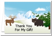Moose and Bear - Baby Shower Thank You Cards