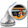 Motorcycle African American Baby Boy - Hershey Kiss Baby Shower Sticker Labels thumbnail