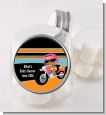 Motorcycle African American Baby Girl - Personalized Baby Shower Candy Jar thumbnail