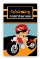 Motorcycle Hispanic Baby Boy - Custom Large Rectangle Baby Shower Sticker/Labels thumbnail