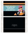 Motorcycle Hispanic Baby Girl - Personalized Popcorn Wrapper Baby Shower Favors thumbnail