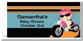 Motorcycle Baby Girl - Personalized Baby Shower Place Cards