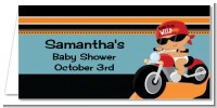 Motorcycle Hispanic Baby Boy - Personalized Baby Shower Place Cards