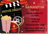 Movie Night - Birthday Party Invitations