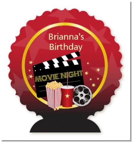 Movie Night - Personalized Birthday Party Centerpiece Stand