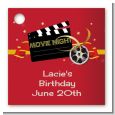 Movie Night - Personalized Birthday Party Card Stock Favor Tags thumbnail