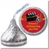 Movie Night - Hershey Kiss Birthday Party Sticker Labels
