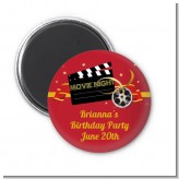 Movie Night - Personalized Birthday Party Magnet Favors