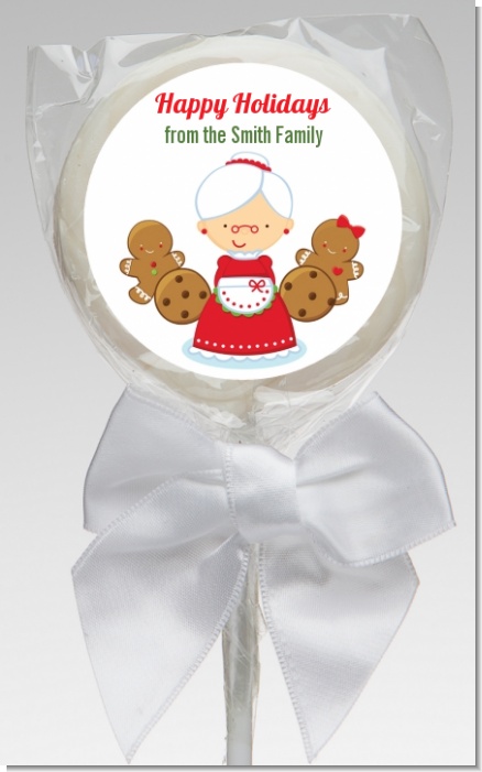 Mrs. Santa - Personalized Christmas Lollipop Favors