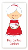 Mrs. Santa - Custom Rectangle Christmas Sticker/Labels