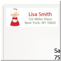 Mrs. Santa - Christmas Return Address Labels
