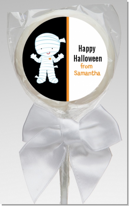 Mummy Costume - Personalized Halloween Lollipop Favors