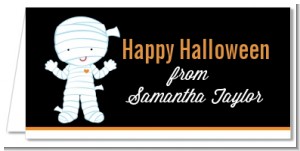Mummy Costume - Personalized Halloween Place Cards
