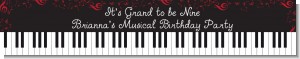 Musical Notes Black and White - Personalized Birthday Party Banners