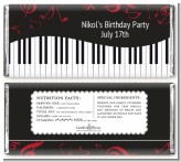 Musical Notes Black and White - Personalized Birthday Party Candy Bar Wrappers