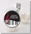 Musical Notes Black and White - Personalized Birthday Party Candy Jar thumbnail