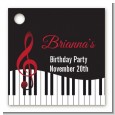 Musical Notes Black and White - Personalized Birthday Party Card Stock Favor Tags thumbnail