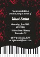 Musical Notes Black and White - Birthday Party Invitations thumbnail