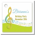 Musical Notes Colorful - Personalized Birthday Party Card Stock Favor Tags thumbnail