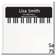 Musical Notes Black and White - Birthday Party Return Address Labels thumbnail