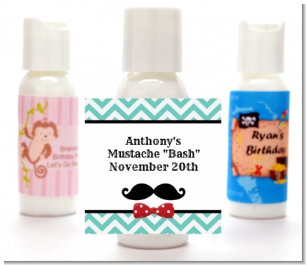 Mustache Bash - Personalized Birthday Party Lotion Favors