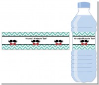 Mustache Bash - Personalized Birthday Party Water Bottle Labels