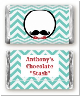 Mustache Bash - Personalized Birthday Party Mini Candy Bar Wrappers