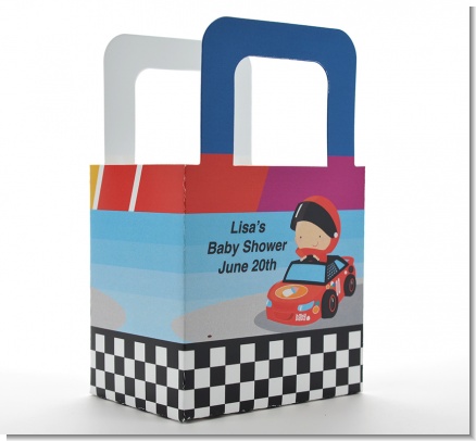 Nascar Inspired Racing - Personalized Baby Shower Favor Boxes