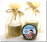 Nascar Inspired Racing - Baby Shower Gold Tin Candle Favors